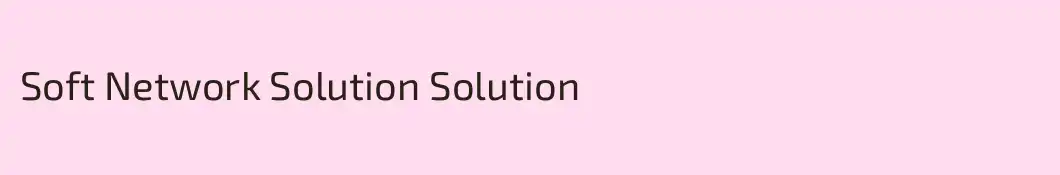 Soft Network Solution Solution
